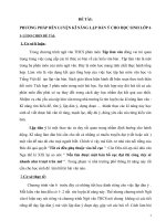 SKKN PHƯƠNG PHÁP RÈN LUYỆN KĨ NĂNG LẬP DÀN Ý CHO HỌC SINH LỚP 6