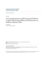 Accounting expertise and ill structured problems - Cognitive reasoning abilities and performance in business valuation tasks