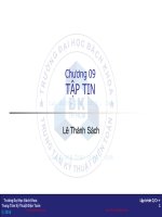 Bài giảng Kỹ thuật lập trình: Chương 9 - Lê Thành Sách