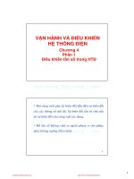 Bài giảng Vận hành và điều khiển hệ thống điện: Chương 4 - Võ Ngọc Điền (Phần 1)