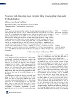 Sản xuất tinh dầu gừng ở qui mô pilot bằng phương pháp chưng cất hydrodistilation