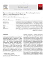 Experimental study of mechanical properties of normal-strength concrete exposed to high temperatures at an early age