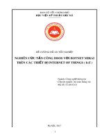 Đề cương đồ án tốt nghiệp: Nghiên cứu tấn công DDOS với Botnet Mirai trên các thiết bị Internet of things ( IoT )