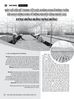 Một số vấn đề trong tổ chức không gian ở nông thôn với hoạt động kinh tế nông nghiệp công nghệ cao vùng đồng bằng sông Hồng