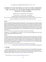 Nghiên cứu đáp ứng động lực học của ống composite chịu tác dụng của tải trọng di động bằng phương pháp số và thực nghiệm