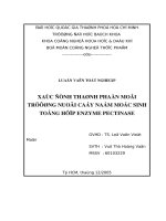 Luận văn: Xác định thành phần môi trường nuôi cấy nấm mốc sinh tổng hợp enzyme pectinase
