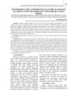 Determining the contributing factors to traffic accident in Ho Chi Minh city using binary logit model