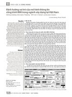 Định hướng vai trò của mô hình thông tin công trình BIM trong ngành xây dựng tại Việt Nam