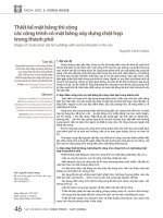 Thiết kế mặt bằng thi công các công trình có mặt bằng xây dựng chật hẹp trong thành phố