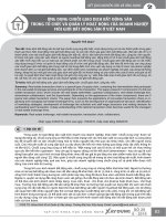 Ứng dụng chuỗi giao dịch bất động sản trong tổ chức và quản lý hoạt động của doanh nghiệp môi giới bất động sản ở Việt Nam