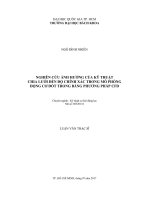 Nghiên cứu ảnh hưởng của kỹ thuật chia lưới đến độ chính xác trong mô phỏng động cơ đốt trong bằng phương pháp CFD