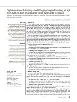 Nghiên cứu ảnh hưởng của tổ hợp phụ gia khoáng và sợi đến một số tính chất của bê tông cường độ siêu cao