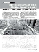 Một số giải pháp tăng cường công tác quản lý nhà nước đối với các công trường xây dựng ở Việt Nam