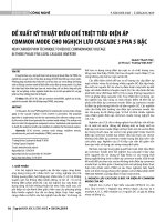 Đề xuất kỹ thuật điều chế triệt tiêu điện áp Common Mode cho nghịch lưu Cascade 3 pha 5 bậc