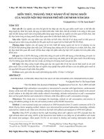 Kiến thức, thái độ, thực hành về sử dụng muối của người nội trợ thành phố Hồ Chí Minh năm 2018