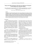 Study on the effect of exposure time and layer thickness on properties of 3D printing parts using DLP method