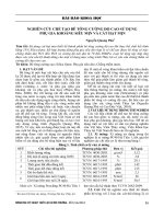 Nghiên cứu chế tạo bê tông cường độ cao sử dụng phụ gia khoáng siêu mịn và cát hạt mịn