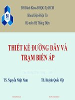 Bài giảng Thiết kế đường dây và trạm biến áp: Giới thiệu - TS. Nguyễn Nhật Nam, TS. Huỳnh Quốc Việt