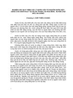 Đề tài: Nghiên cứu quy trình xử lý nước cấp từ nguồn nước mặt cho các hộ gia đình tại ấp An Thuận, xã Hòa Bình, Chợ Mới