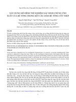 Xây dựng mô hình thí nghiệm xác định chùng ứng suất của bê tông trong kết cấu dầm bê tông cốt thép