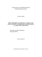 Phân tích động lực học quay vòng của xe khách giường nằm HB120 bằng mô hình động lực học phẳng bốn bánh