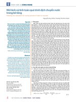 Mô hình và tính toán quá trình dịch chuyển nước trong bê tông