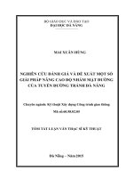Tóm tắt Luận văn Thạc sĩ Kỹ thuật: Nghiên cứu đánh giá và đề xuất một số giải pháp nâng cao độ nhám mặt đường của tuyến đường tránh Đà Nẵng