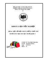 Khóa luận tốt nghiệp: Một số biện pháp chống thất thu thuế GTGT tại Chi cục thuế Quận 5