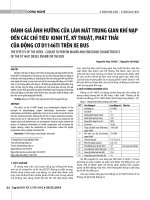 Đánh giá ảnh hưởng của làm mát trung gian khí nạp đến các chỉ tiêu kinh tế, kỹ thuật, phát thải của động cơ D1146TI trên xe bus
