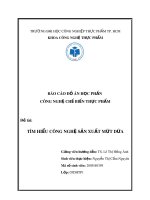 Đề tài: Tìm hiểu công nghệ sản xuất mứt dứa