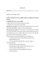 Tiểu luận Quản lý dự án: An toàn lao động trong xây dựng công trình đô thị