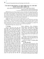 Ứng dụng QFD trong cải tiến thiết kế các chi tiết trong bảng điều khiển xe