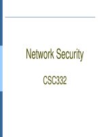 Lecture Network security: Chapter 1 - Dr. Munam Ali Shah