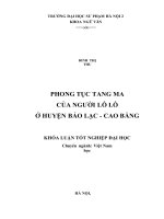 Phong tục tang ma của người lô lô ở huyện bảo lạc   cao bằng (2017) 