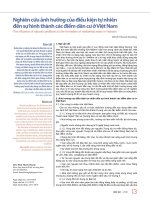 Nghiên cứu ảnh hưởng của điều kiện tự nhiên đến sự hình thành các điểm dân cư ở Việt Nam