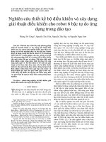 Nghiên cứu thiết kế bộ điều khiển và xây dựng giải thuật điều khiển cho robot 6 bậc tự do ứng dụng trong đào tạo