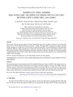 Nghiên cứu thực nghiệm khả năng chịu tác động tải trọng nổ của vật liệu bê tông chất lượng siêu cao (UHPC)