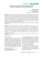 Khả năng ứng dụng công nghệ đập đá đổ chèn vữa bê tông tự lèn tại Việt Nam