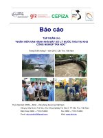 Báo cáo tập huấn cho “nhân viên vận hành nhà máy xử lý nước thải tại Khu công nghiệp Trà Nóc”