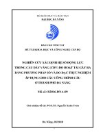 Báo cáo tóm tắt đề tài khoa học và công nghệ cấp Bộ: Nghiên cứu xác định hệ số động lực trong cầu dây văng (CDV) do hoạt tải gây ra bằng phương pháp số và đo đạc thực nghiệm áp dụng cho các