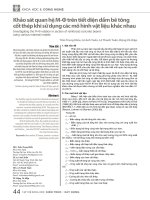Khảo sát quan hệ M-Φ trên tiết diện dầm bê tông cốt thép khi sử dụng các mô hình vật liệu khác nhau