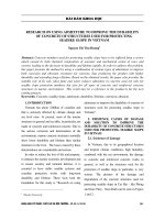 Research on using admixture to improve the durability of concrete of structures used for protecting seadike slope in Vietnam