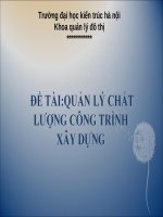 Đề tài: Quản lý chất lượng công trình xây dựng