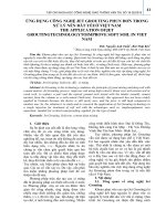 Ứng dụng công nghệ jet grouting phun đơn trong xử lý nền đất yếu ở Việt Nam the application ofjet