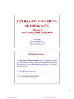 Bài giảng Vận hành và điều khiển hệ thống điện: Chương 1 - Võ Ngọc Điền