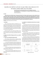 Nghiên cứu thiết kế, lắp đặt và quy trình vận hành xe ô tô sử dụng lưỡng nhiên liệu Lpg/Diesel