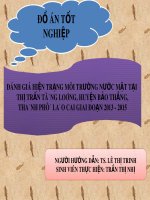 Đồ án tốt nghiệp: Đánh giá hiện trạng môi trường nước mặt tại thị trấn Tằng Loỏng, huyện Bảo Thắng, thành phố Lào Cai giai đoạn 2013-2015