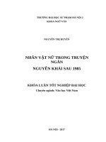 Nhân vật nữ trong truyện ngắn nguyễn khải sau 1975 (2017) 
