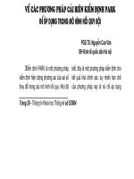 Về phương pháp cải biên kiểm định Park để áp dụng trong mô hình hồi quy bội