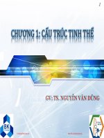 Bài giảng Vật liệu học: Chương 1 - TS. Nguyễn Văn Dũng